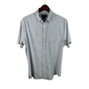Mizzen+Main Leeward Shirt Mens Large Short Sleeve Trim Fit Button Stretch